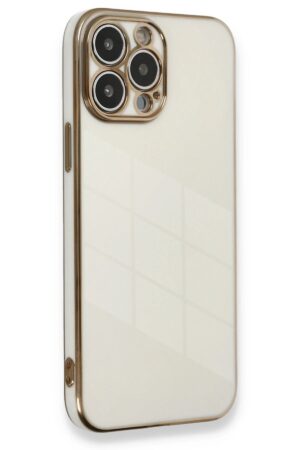 iPhone 13 Pro Kılıf Volet Silikon - Beyaz-(5796)