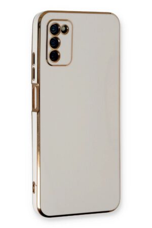 Samsung Galaxy A03S Kılıf Volet Silikon - Beyaz-(5796)