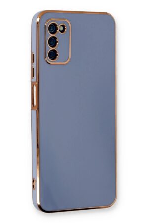 Samsung Galaxy A03S Kılıf Volet Silikon - Mavi-(5796)