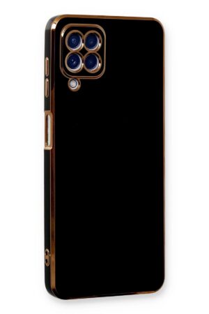 Samsung Galaxy A22 Kılıf Volet Silikon - Siyah-(5796)