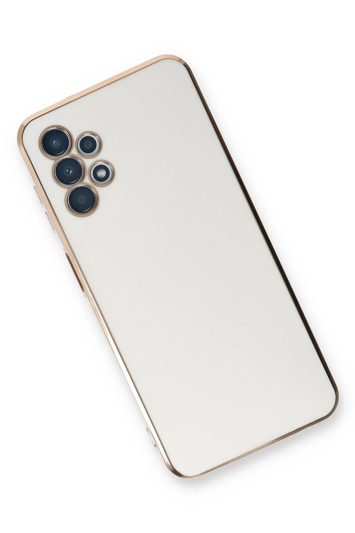 Samsung Galaxy A13 4G Kılıf Volet Silikon - Beyaz-(5796) - Görsel 3