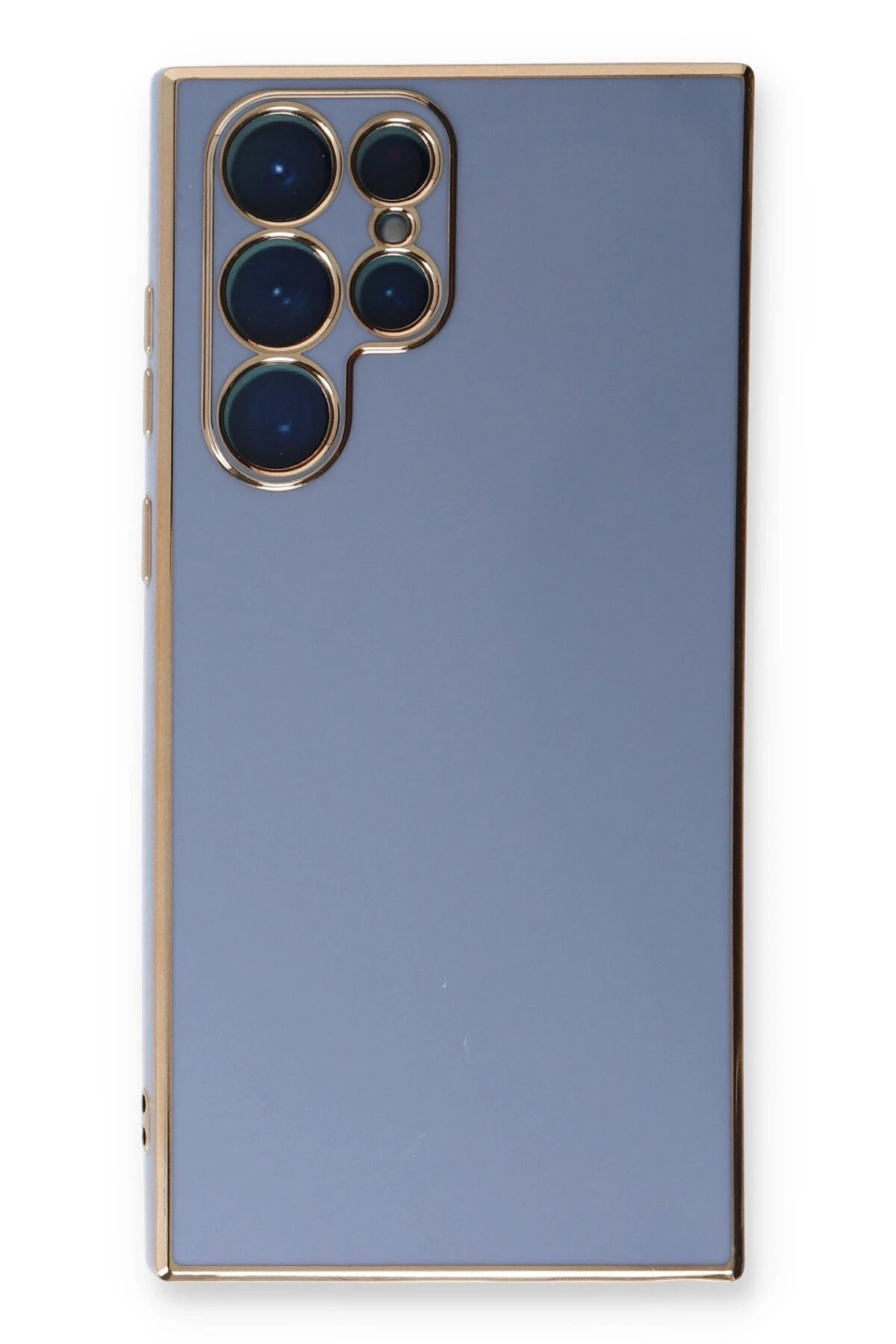 Samsung Galaxy S22 Ultra Kılıf Volet Silikon - Mavi-(5796)