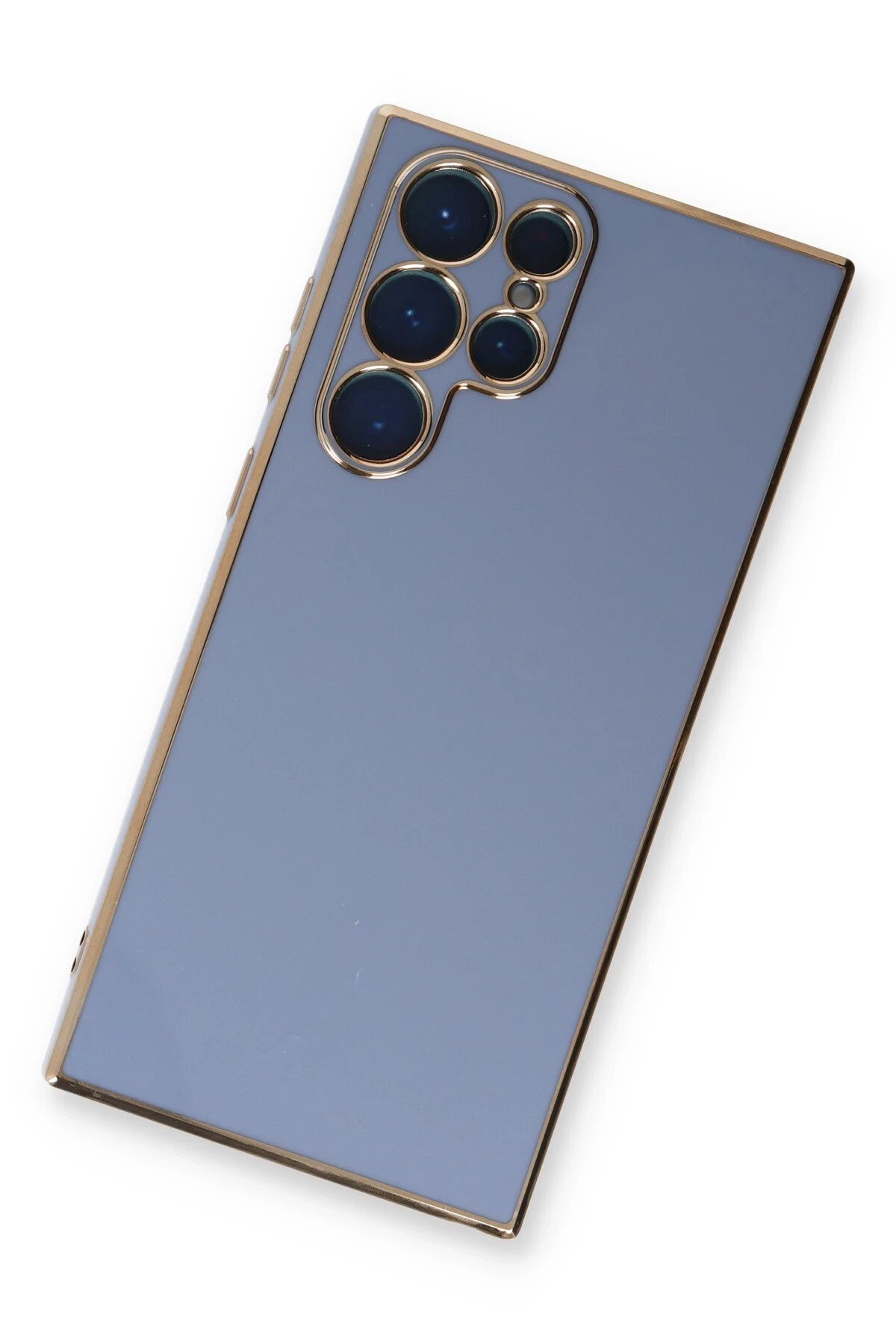 Samsung Galaxy S22 Ultra Kılıf Volet Silikon - Mavi-(5796) - Görsel 3