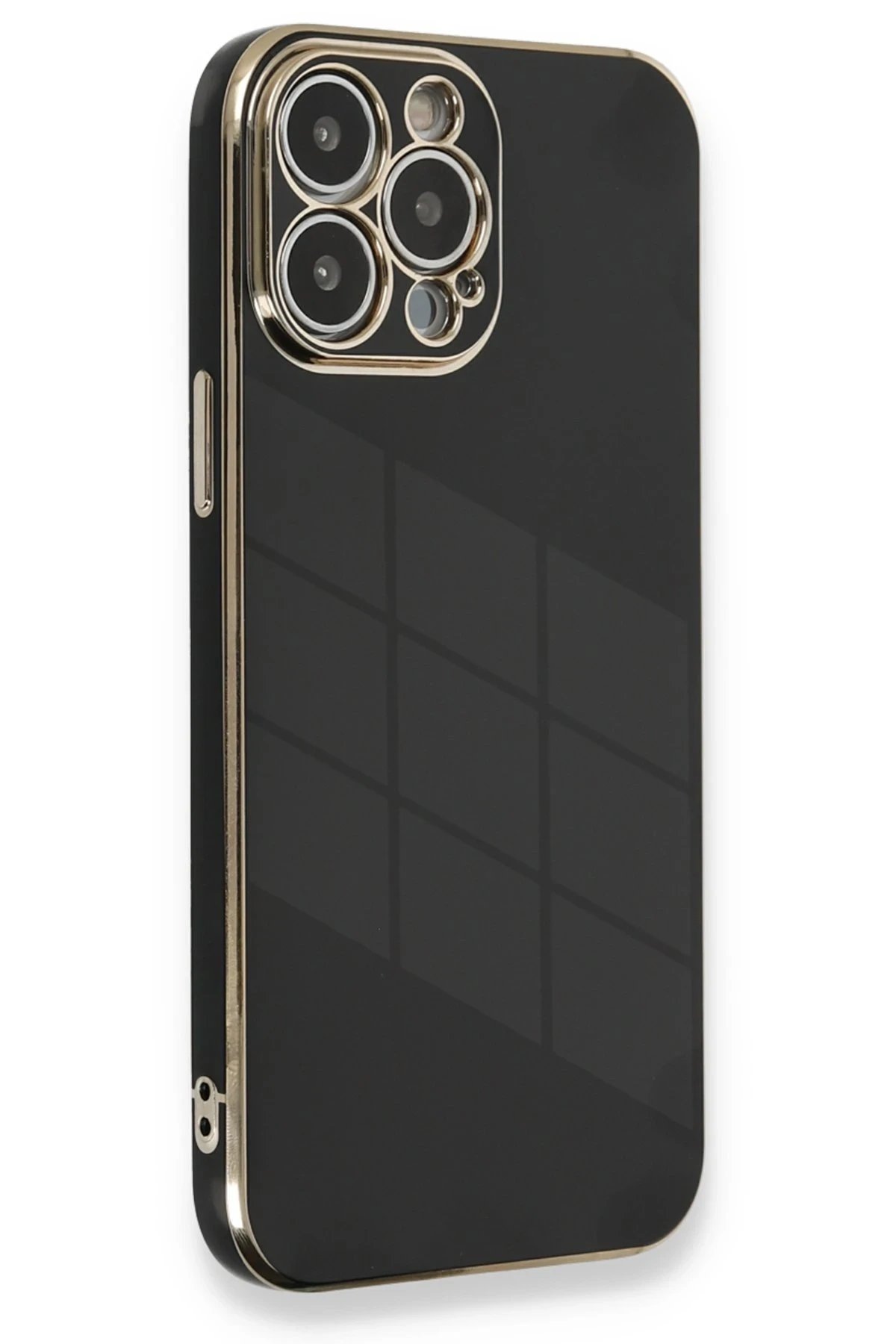 iPhone 13 Pro Max Kılıf Volet Silikon - Siyah-(5796)