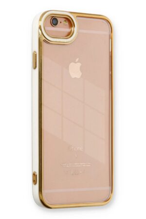 iPhone 6 Kılıf Liva Lens Silikon - Beyaz-(5796)