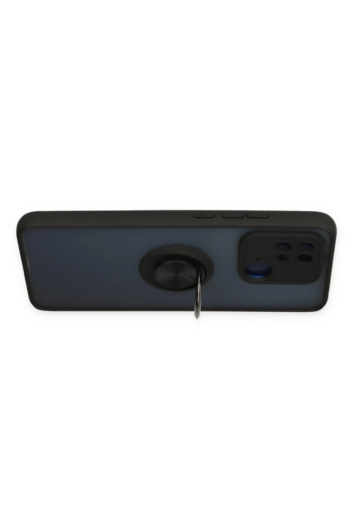 Xiaomi Redmi 10C Kılıf Montreal Yüzüklü Silikon Kapak - Siyah-(5796) - Görsel 3