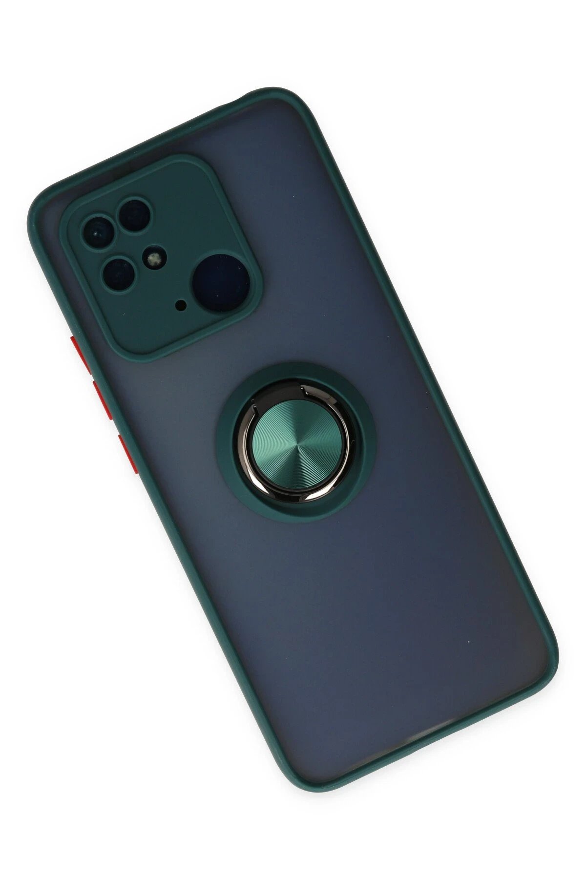 Xiaomi Redmi 10C Kılıf Montreal Yüzüklü Silikon Kapak - Yeşil-(5796) - Görsel 2