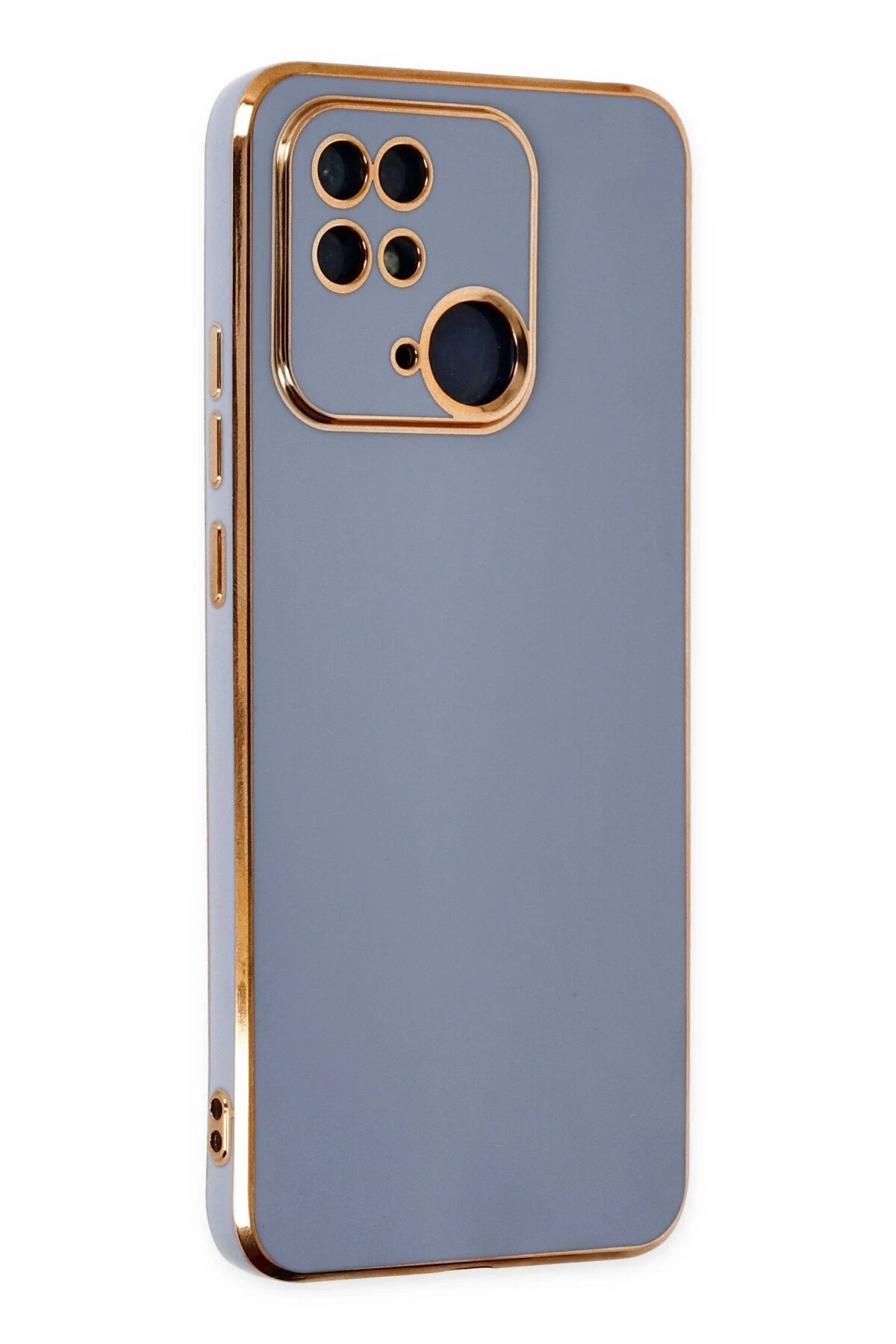 Xiaomi Redmi 10C Kılıf Volet Silikon - Mavi-(5796)