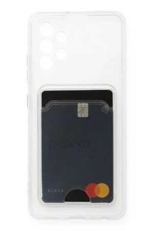 Samsung Galaxy A73 5G Kılıf Kart Şeffaf Silikon - Şeffaf-(5796)