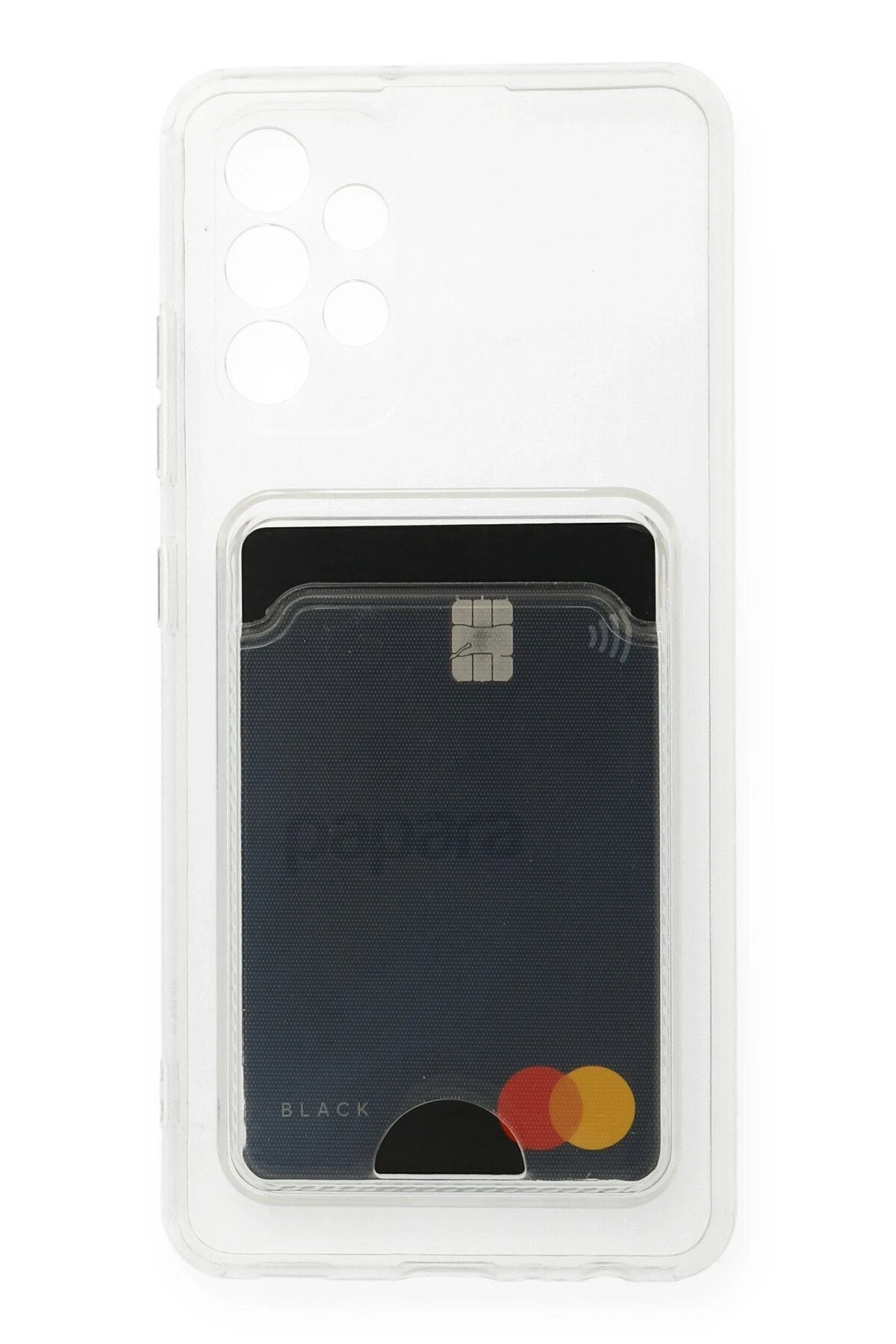 Samsung Galaxy A73 5G Kılıf Kart Şeffaf Silikon - Şeffaf-(5796)