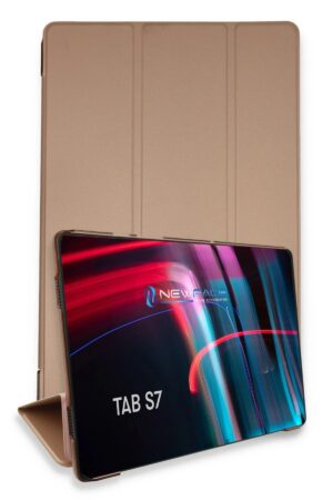 Samsung Galaxy T870 Tab S7 11 Kılıf Tablet Smart Kılıf - Rose Gold-(5796)