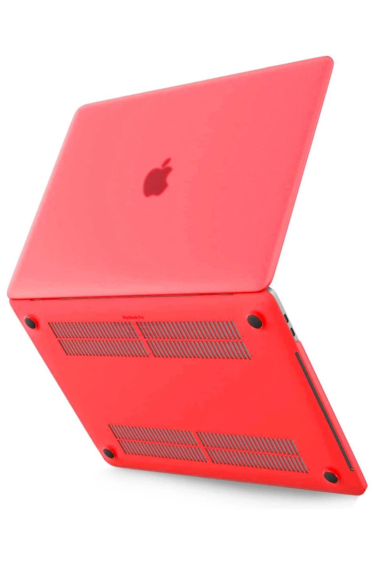 Macbook Pro 13 2021 Macbook Buzlu Kapak - Kırmızı-(5796)