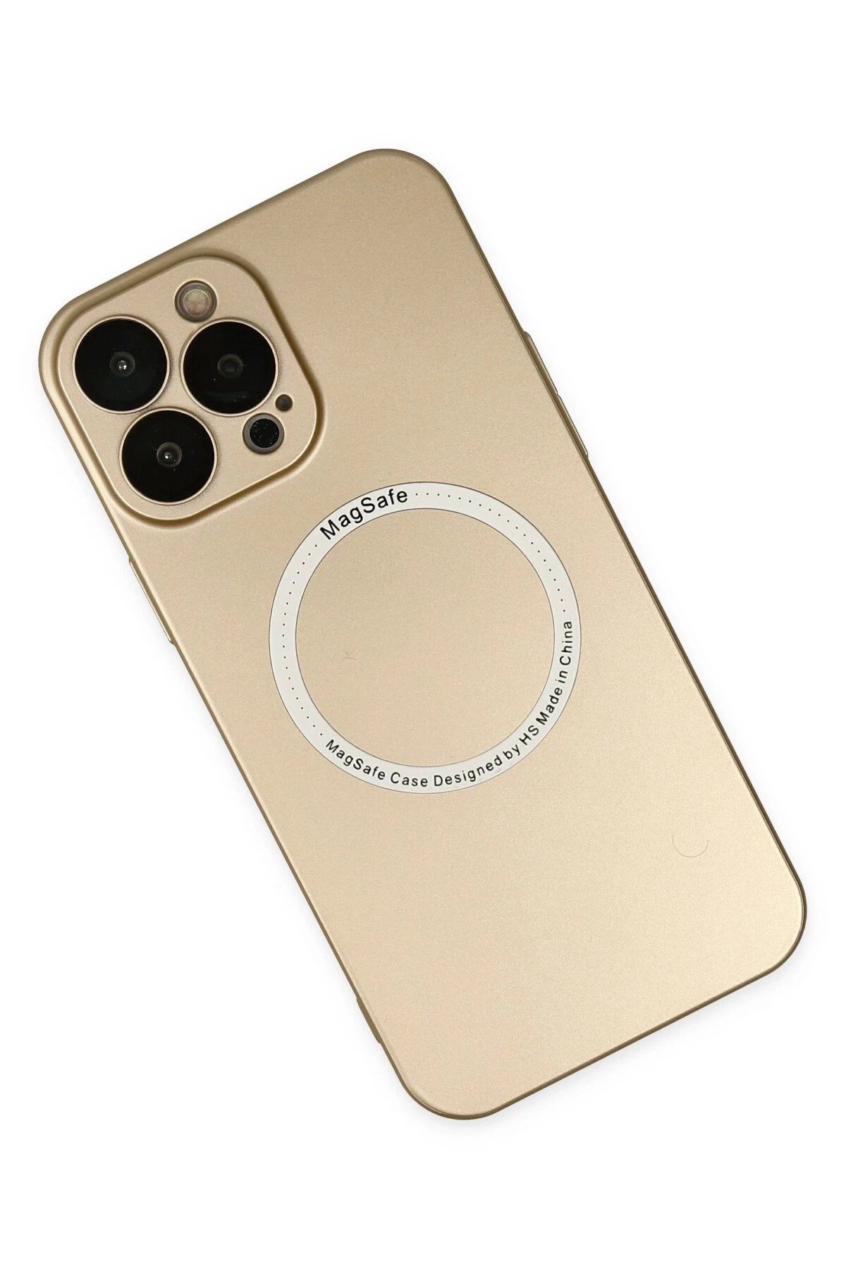 iPhone 13 Pro Kılıf Jack Magneticsafe Lens Silikon - Gold-(5796) - Görsel 2