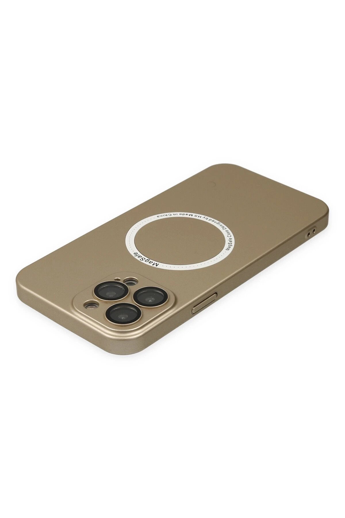 iPhone 13 Pro Kılıf Jack Magneticsafe Lens Silikon - Gold-(5796) - Görsel 5