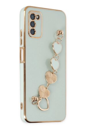 Samsung Galaxy A03S Kılıf Esila Silikon - Su Yeşili-(5796)