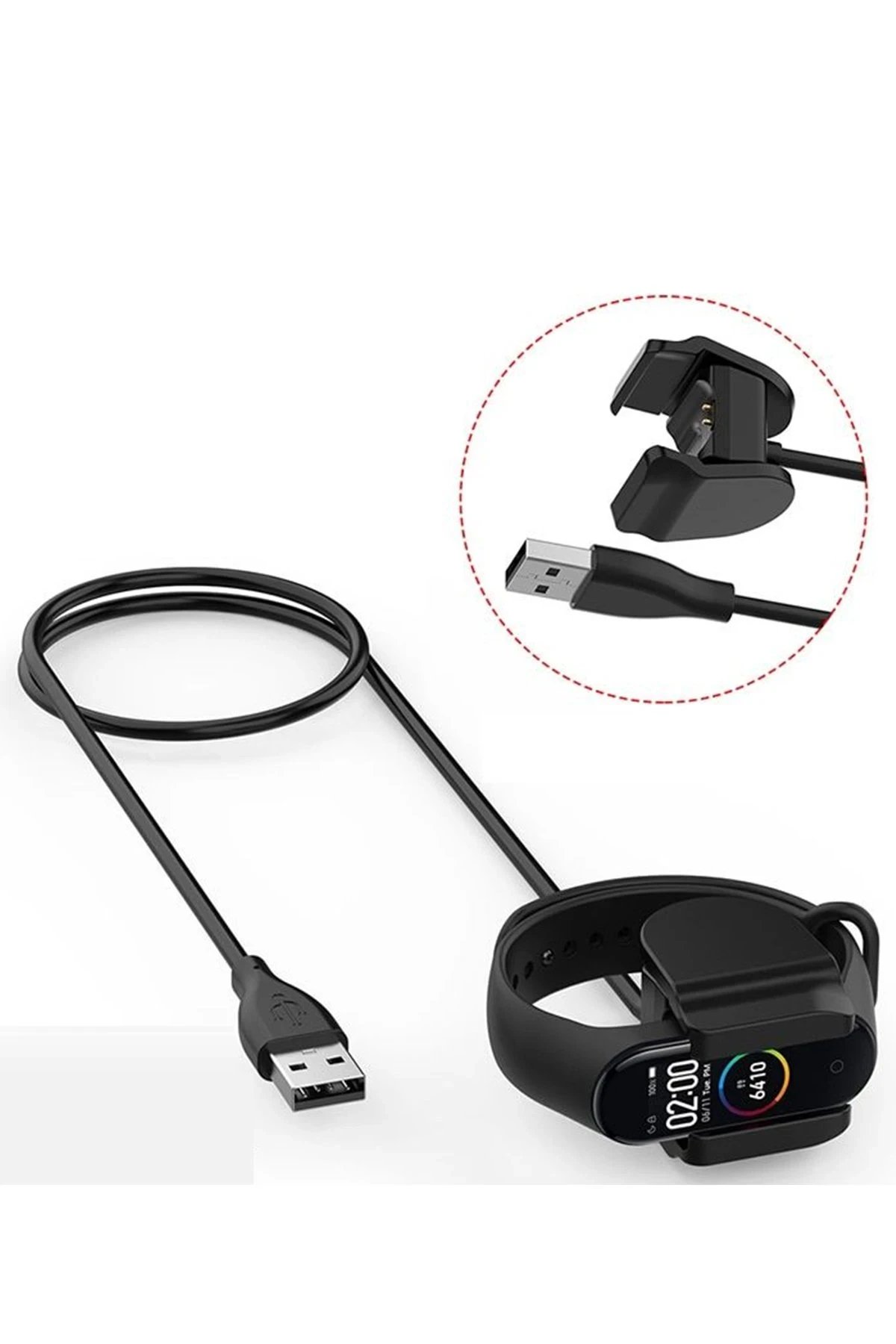 MC06 Şarj Adaptörü 100cm Xiaomi Mi Band 5/6-(5796) - Görsel 3