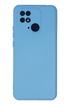 Xiaomi Redmi 10C Kılıf Nano içi Kadife Silikon - Mavi-(5796)