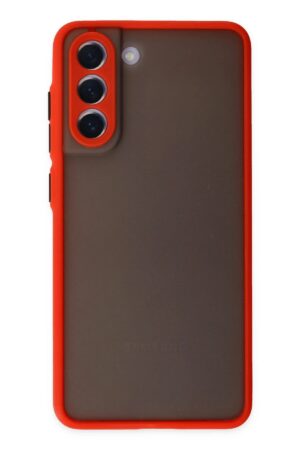 Samsung Galaxy S21 FE Kılıf Montreal Silikon Kapak - Kırmızı-(5796)