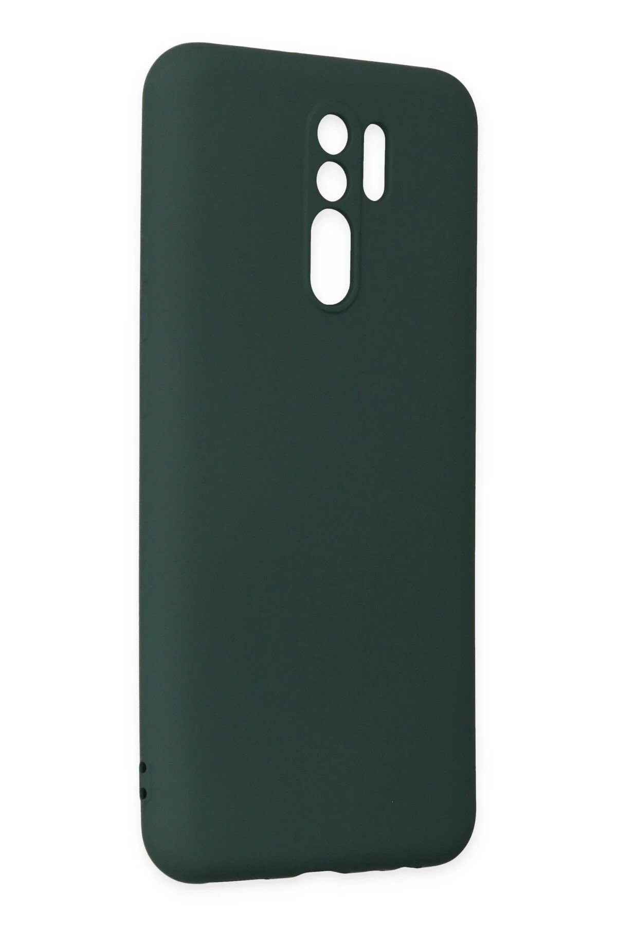 Xiaomi Redmi 9 Kılıf Nano içi Kadife Silikon - Koyu Yeşil-(5796) - Görsel 2