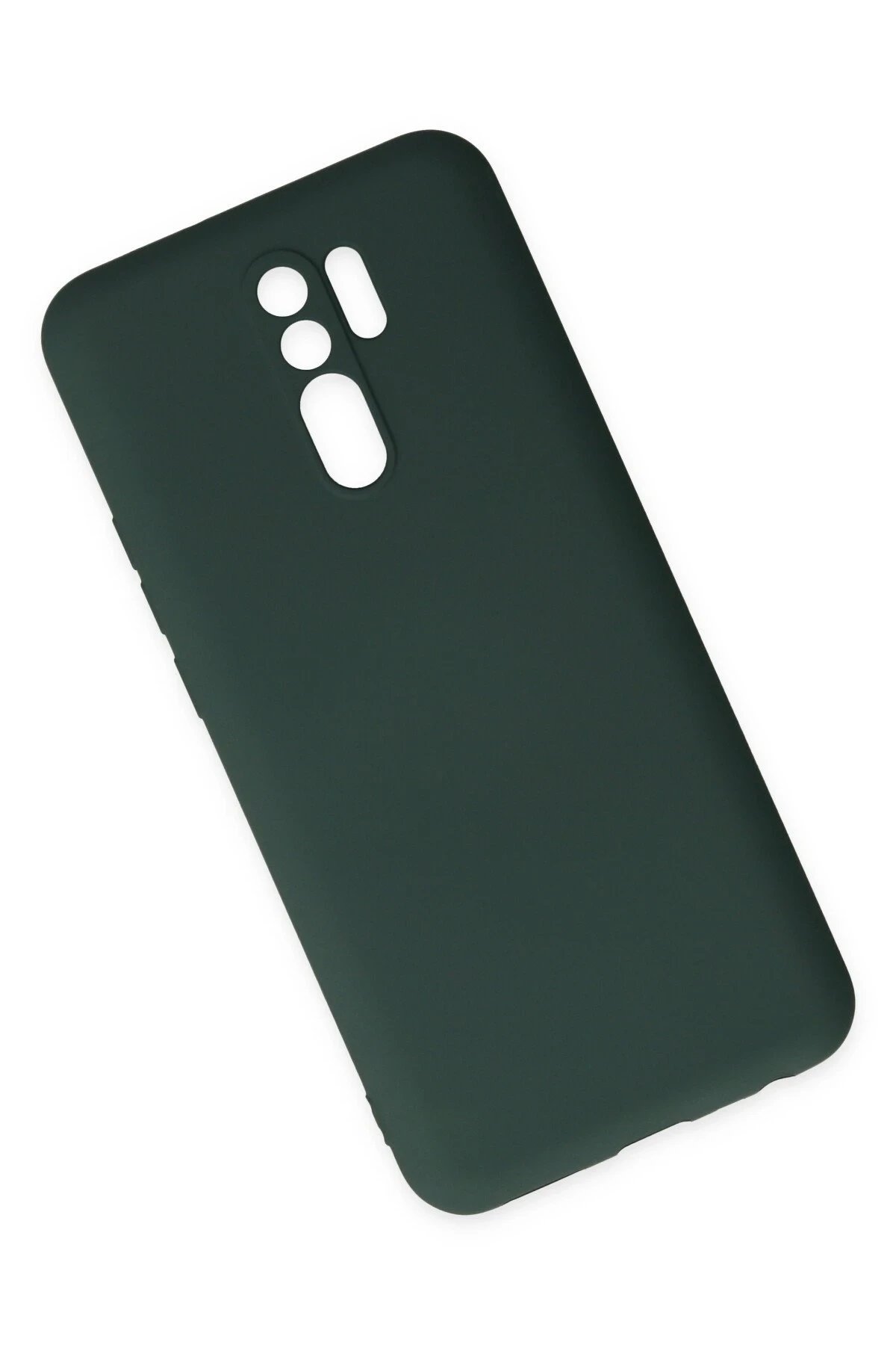 Xiaomi Redmi 9 Kılıf Nano içi Kadife Silikon - Koyu Yeşil-(5796) - Görsel 3