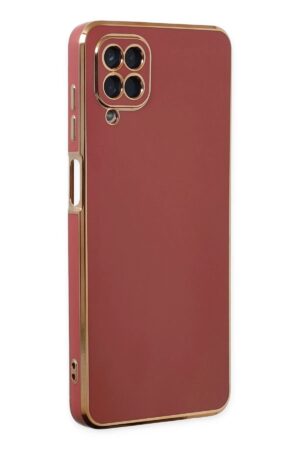 Samsung Galaxy A12 Kılıf Volet Silikon - Kırmızı-(5796)