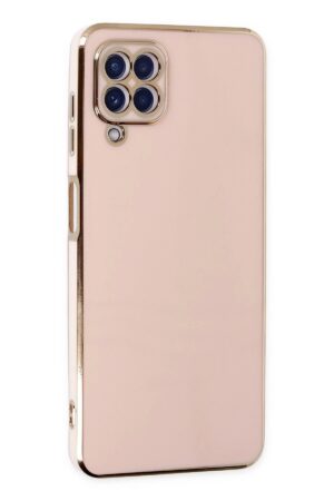 Samsung Galaxy A12 Kılıf Volet Silikon - Pembe-(5796)