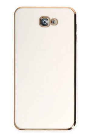 Samsung Galaxy J7 Prime Kılıf Volet Silikon - Beyaz-(5796)