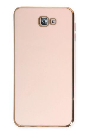 Samsung Galaxy J7 Prime Kılıf Volet Silikon - Pembe-(5796)