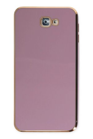 Samsung Galaxy J7 Prime Kılıf Volet Silikon - Mor-(5796)