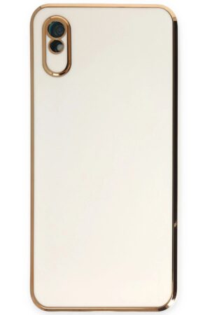 Xiaomi Redmi 9A Kılıf Volet Silikon - Beyaz-(5796)