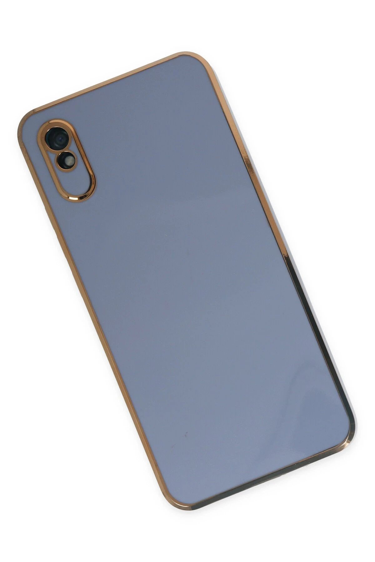 Xiaomi Redmi 9A Kılıf Volet Silikon - Mavi-(5796) - Görsel 2