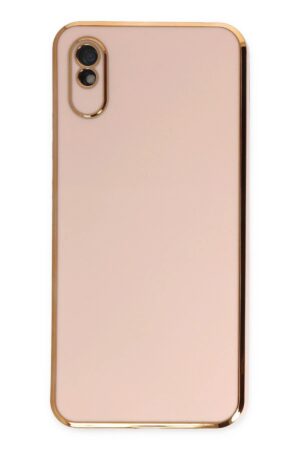 Xiaomi Redmi 9A Kılıf Volet Silikon - Pembe-(5796)