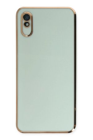 Xiaomi Redmi 9A Kılıf Volet Silikon - Açık Yeşil-(5796)
