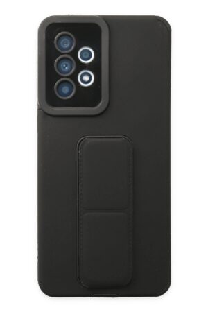 Samsung Galaxy A33 5G Kılıf Mega Standlı Silikon - Siyah-(5796)