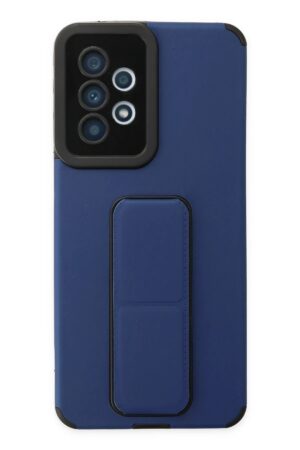 Samsung Galaxy A33 5G Kılıf Mega Standlı Silikon - Mavi-(5796)