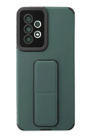Samsung Galaxy A33 5G Kılıf Mega Standlı Silikon - Yeşil-(5796)