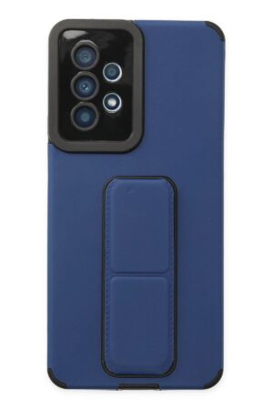 Samsung Galaxy A53 5G Kılıf Mega Standlı Silikon - Mavi-(5796)