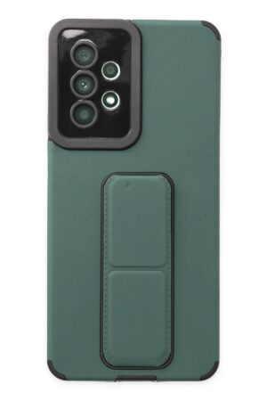 Samsung Galaxy A53 5G Kılıf Mega Standlı Silikon - Yeşil-(5796)