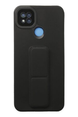 Xiaomi Redmi 9C Kılıf Mega Standlı Silikon - Siyah-(5796)