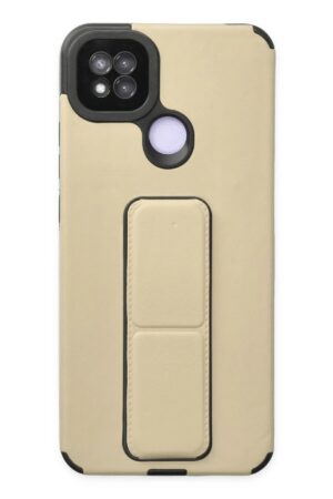 Xiaomi Redmi 9C Kılıf Mega Standlı Silikon - Gold-(5796)