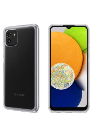Samsung Galaxy A03 Kılıf Lüx Şeffaf Silikon-(5796)