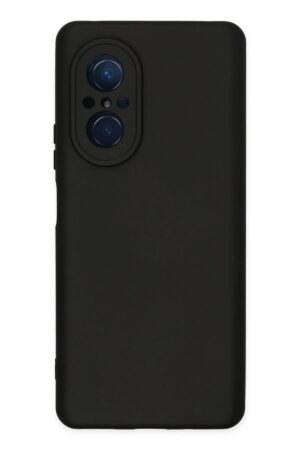 Huawei Nova 9 SE Kılıf Nano içi Kadife Silikon - Siyah-(5796)