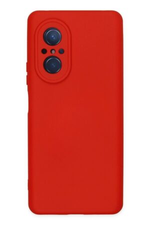 Huawei Nova 9 SE Kılıf Nano içi Kadife Silikon - Kırmızı-(5796)