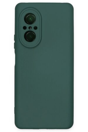 Huawei Nova 9 SE Kılıf Nano içi Kadife Silikon - Koyu Yeşil-(5796)