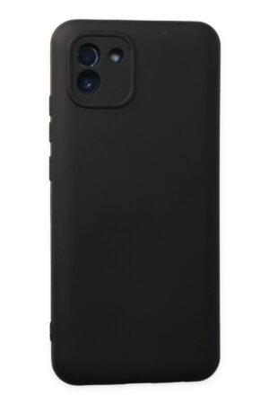 Samsung Galaxy A03 Kılıf Nano içi Kadife Silikon - Siyah-(5796)