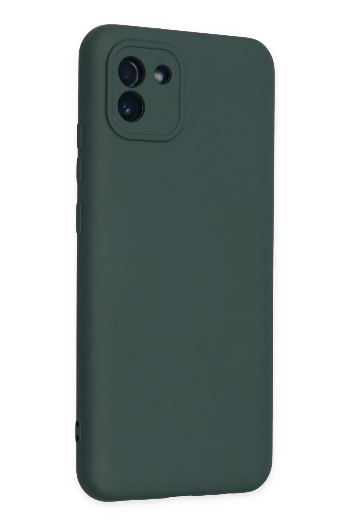 Samsung Galaxy A03 Kılıf Nano içi Kadife Silikon - Koyu Yeşil-(5796) - Görsel 2