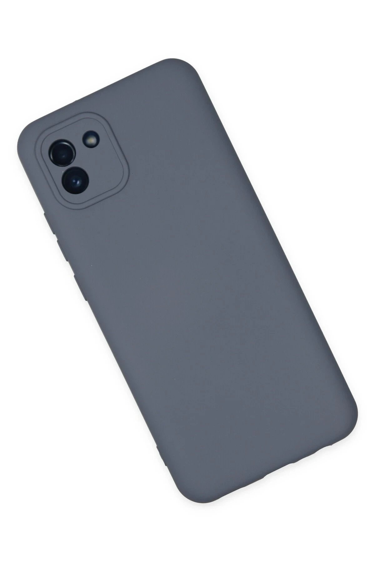 Samsung Galaxy A03 Kılıf Nano içi Kadife Silikon - Gri-(5796) - Görsel 3