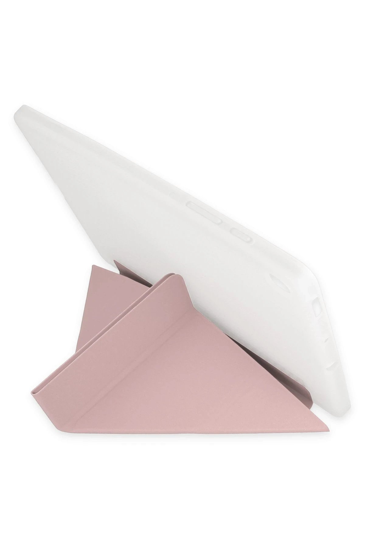 Samsung Galaxy T870 Tab S7 11 Kılıf Kalemlikli Mars Tablet Kılıfı - Rose Gold-(5796) - Görsel 2