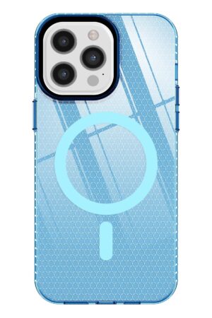 iPhone 12 Pro Max Kılıf Beta Magneticsafe Silikon - Mavi-(5796)