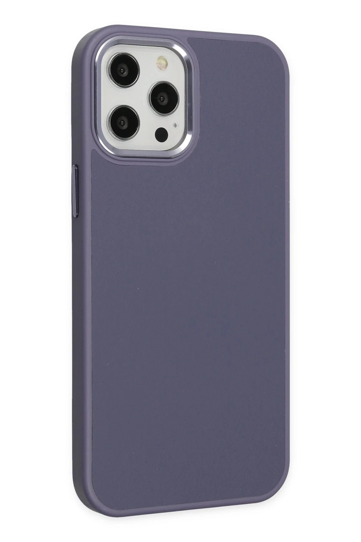 iPhone 12 Pro Max Kılıf Asya Deri Silikon - Mor-(5796) - Görsel 2